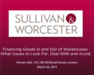 Video: Financing goods in and out of warehouses